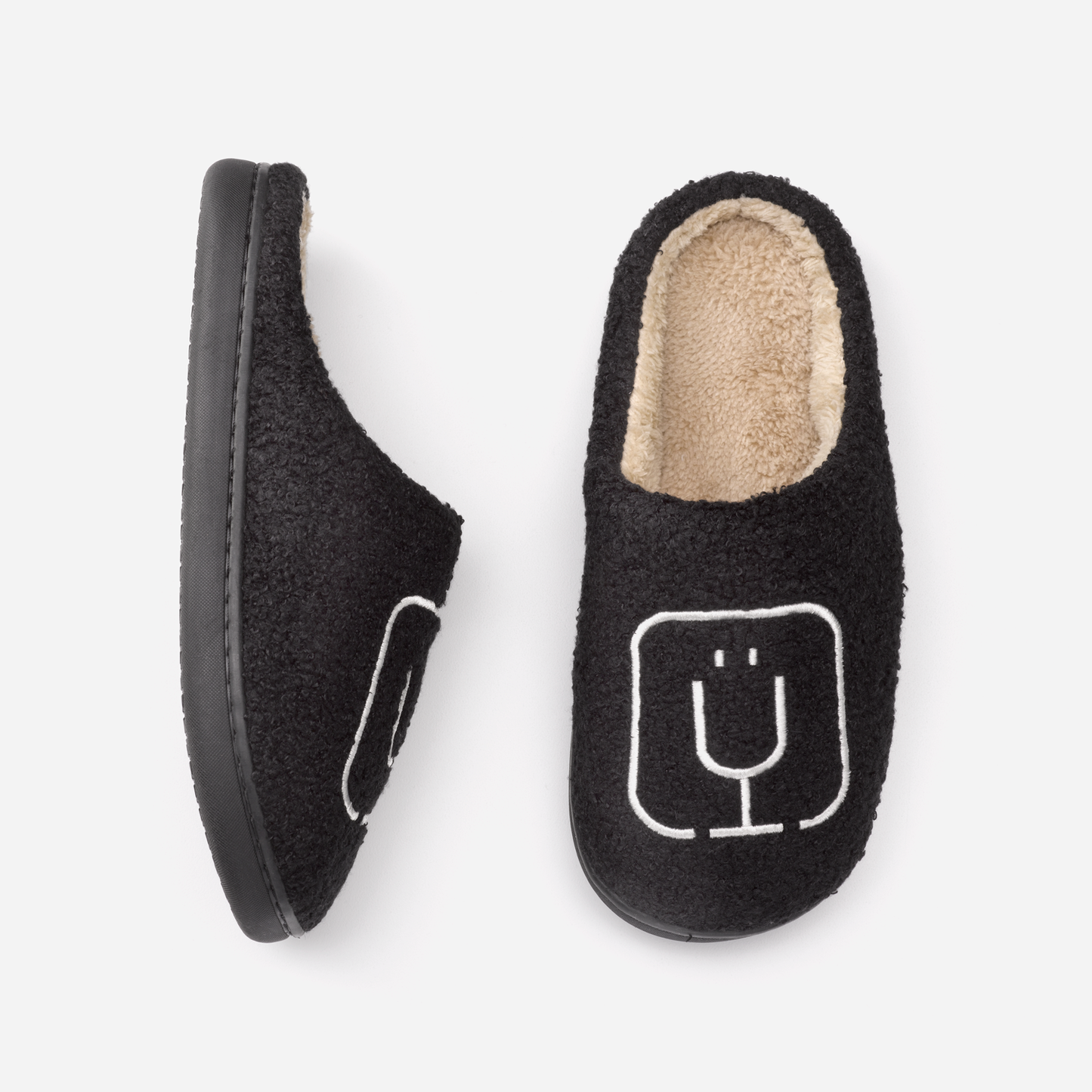brumate-fuzzy-slippers-black-m4 apparel-slippers-above.png
